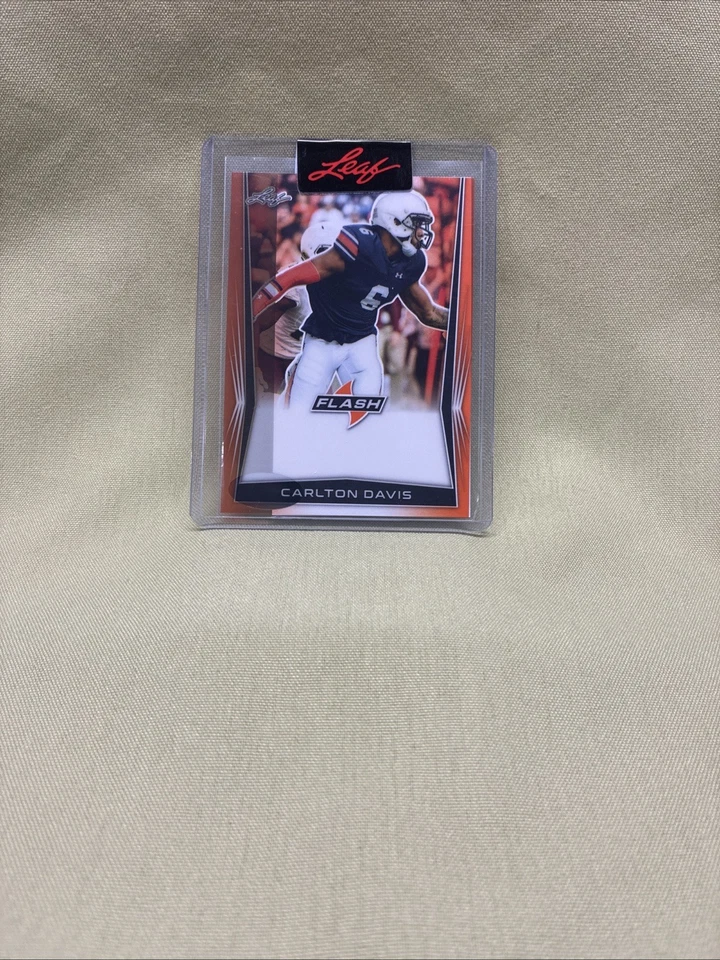 2018 Leaf Flash Orange Autograph Carlton Davis Auto 1 Of 1 Hot!! 🔥 - Image 1 of 2