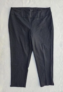 Zac & Rachel Woman Hose Damen 2X schwarz Mikropunkte Pull-On Stretch Knöchel Arbeit - Bild 1 von 11