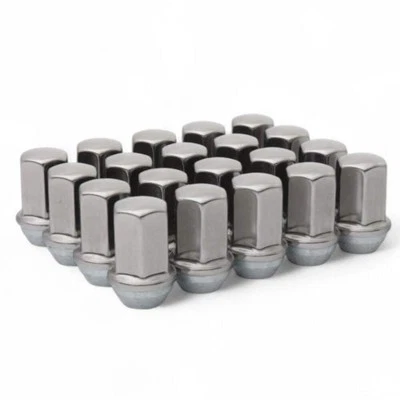 20 - 14mm x 1.5 Stainless Steel Cap Truck SUV Factory Lug Nuts OEM GM - Image 1 of 2