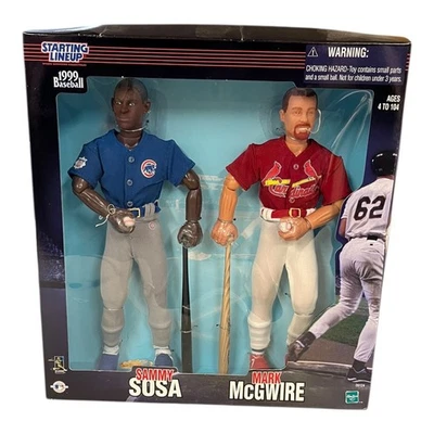 Vtg 1999 Starting lineup Poseable Sammy Sosa Mark Mcgwire Figurines New in Box - Image 1 of 4