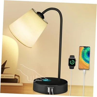 Lámparas de mesa táctiles para dormitorio, lámpara de noche regulable de 3 vías para mesita de noche 1 pieza Foto 1 de 4
