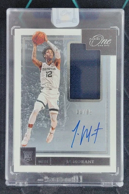 2019 Panini One and One Ja Morant Rookie Jersey Autographs RC Auto Jersey /99 - Image 1 of 2