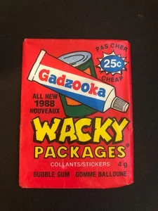 Wacky Packages wax pack wrapper only EXTREMELY RARE 1988 RED O-PEE-CHEE Canada - Picture 1 of 4