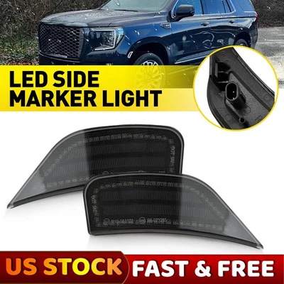 For 21-23 Cadillac Escalade Chevy Suburban GMC Yukon White LED Side Marker Light — 第 1/4 张图片