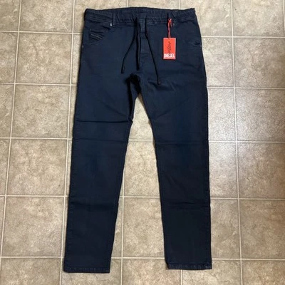 Diesel Krooley-NE Jogg Jeans Dark Navy Blue 38x32 R30W3 STRETCH Tapered $250 - image 1 of 4