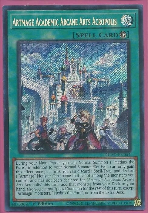 DUAD-EN054 ARTMAGE ACADEMIC ARCANE ARTS ACROPOLIS – SECRET RARE 1ST ED - Image 1 of 1
