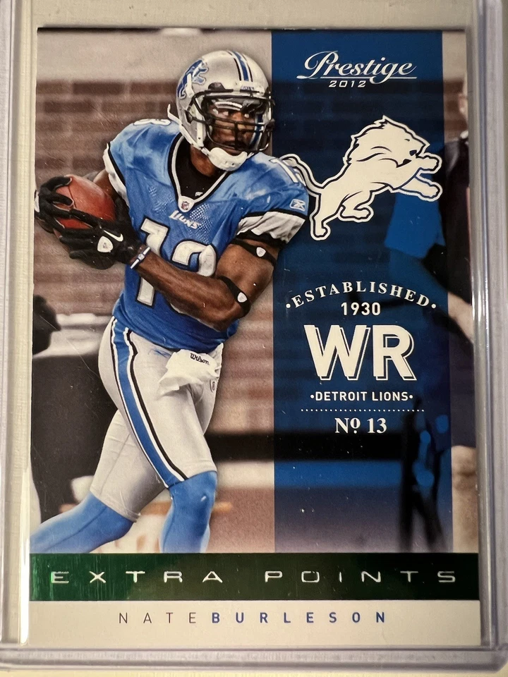 2012 Playoff Prestige Extra Points Green /25 Nate Burleson #63 - Image 1 of 3