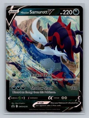 Pokemon SWSH: Sword & Shield Promo Cards #SWSH239 Hisuian Samurott V Promo - Image 1 of 2