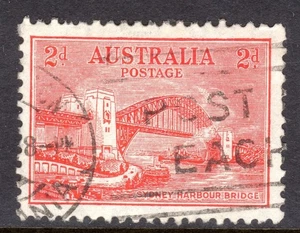 Australia Scott # 133 VF Used 1932 2 Pence Sydney Harbor Bridge #2 - Picture 1 of 1