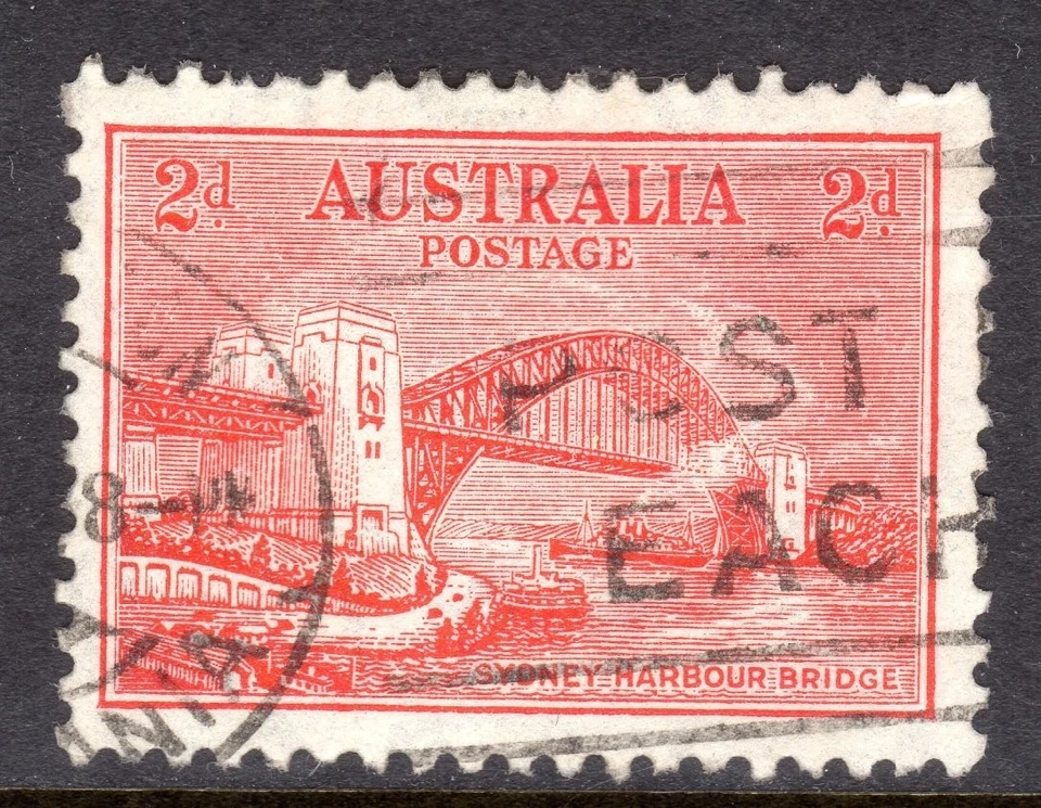 Australia Scott # 133 VF Used 1932 2 Pence Sydney Harbor Bridge #2 - Image 1 of 1