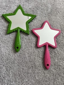 Jeffree Star Cosmetics Hand Mirrors Lot Of 2 Green Leaf & Pink Star - Picture 1 of 2