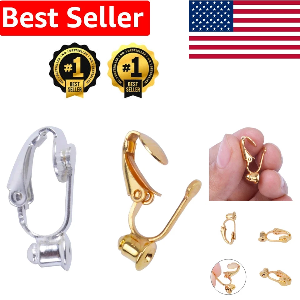 BronaGrand 20 Pieces Earring Clip Backs Clipon Earring Converter Components