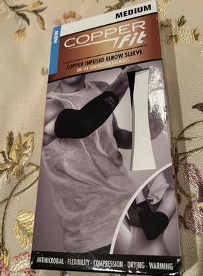 Copper Fit Freedom 压缩肘套 - 中号 - 全新带盒 — 第 1/4 张图片