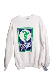 Vintage New 1991 New Discus Athletic Sweatshirt 2XL Color Logo Made In USA - Picture 1 of 4