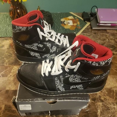 Nike Air Jordan 1 Retro 2009 Negro, Rojo, Blanco Edición Salón de la Fama Talla Us 12 Foto 1 de 4