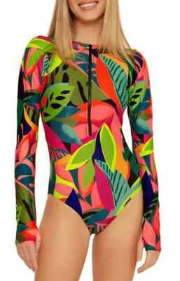 🌞TRINA TURK RAINFOREST 开放式背桨套装泳装 RASH GUARD S,M,L,XL🌺NWT! — 第 1/4 张图片
