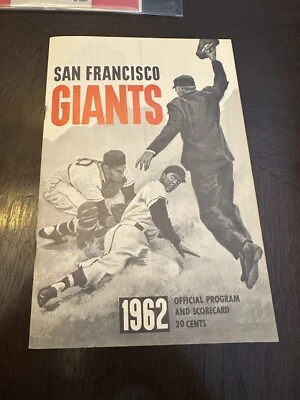 1962 Vintage Baseball Program San Francisco Giants vs Milwaukee Braves - Image 1 of 4