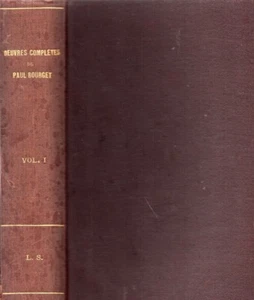 OEUVRES COMPLETES DE P.BOURGET CRITIQUE I ESSAIS DE PSYCHOLOGIE CONTEMP. (YA205) - Foto 1 di 1