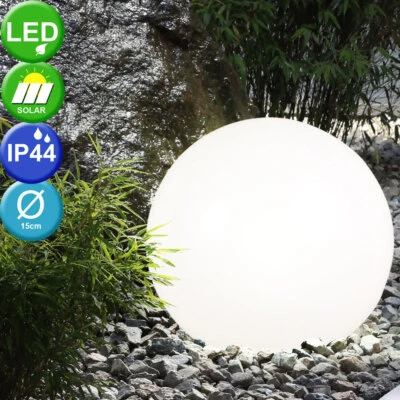 Design LED Kugel Außen Steck Erdspieß Weg Hof Solar Garten Einfahrt Lampe IP44 - Bild 1 von 4