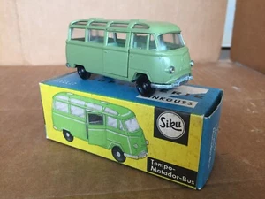 VINTAGE SIKU GRÜN TEMPO MATADOR BUS V 220 DEUTSCHLAND FANTASTISCH IN DER NÄHE NEUWERTIG MIT BOX - Bild 1 von 8