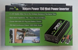 Nature Power 750W Power Inverter w/ 2 AC Outlets #37750 BRAND NEW - Picture 1 of 2