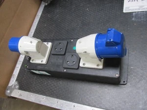 Rubber Box 32amp single phase cee form / 13amp socket power distro distribution - Picture 1 of 5