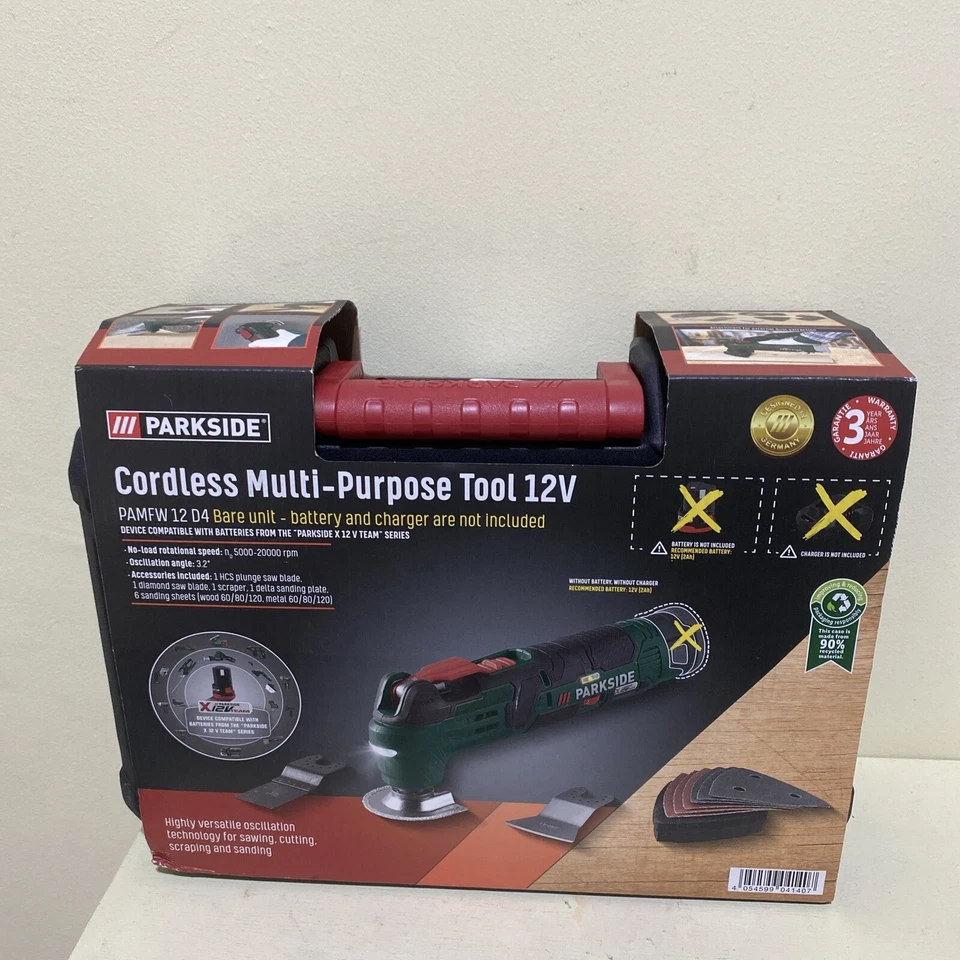 Parkside Cordless Multi-Purpose Tool 12V  PAMFW 12 D4 bare unit only - Image 1 of 4