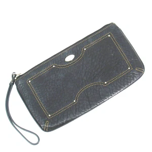 Cole Haan Wristlet Handbag Women Mini Black Leather Studded Purse Shoulder Bag - Picture 1 of 12