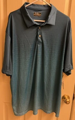 Camisa de golfe masculina azul-petróleo Ben Hogan Performance tamanho 2XL XXL NOVA COM ETIQUETAS - Imagem 1 de 4