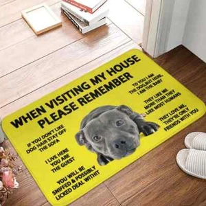 Custom Staffordshire Bull Terrier Doormat Entrance Kitchen Bath Floor Door Mats - Picture 1 of 35