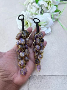 Colgador de espejo de coche de cristal de amatista natural colgante de pared de coche - Imagen 1 de 5