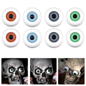 8PCS Horror Props Costume Halloween Eyeballs Eyeballs Accessory Fake Eyeballs