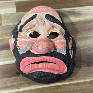Vintage Halloween Hobo Costume Mask Adult Size Flocked Hair Ben Cooper 49 Cent - Picture 1 of 8