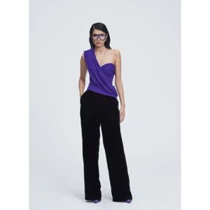 LBV. Damen Krepp drapiert One Shoulder Tunika in Lila Neu mit Etikett 298 Größe 2 - Bild 1 von 1