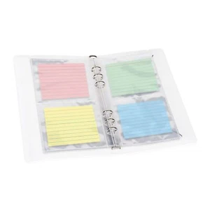 Klmnop 3×5 Index Card Binder Organizer, Clear Holder with 90 Page Hold 180 - Picture 1 of 3