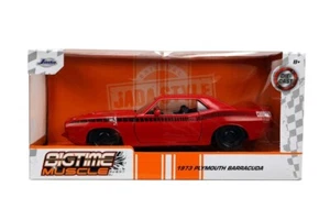Jada 1:24 Big Time Muscle 1973 Plymouth Barracuda rot Diecast Modellauto 34037  - Bild 1 von 8