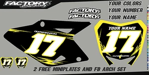 Suzuki RMZ450 05-06 Pre Printed Number plate Backgrounds BOLT SERIES - Foto 1 di 1