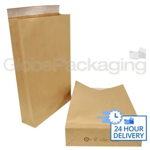 500 x STARKE RECYCELBARE KRAFT POSTPAPIER VERSANDTASCHEN 360x560x100m (14x22x4") - Bild 1 von 5