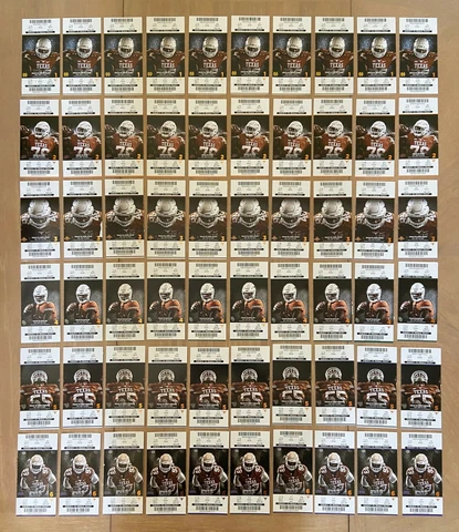 LOT of 46 - 2016 TEXAS LONGHORNS FOOTBALL TICKETS UTEP IOWA STATE BAYLOR TCU Cover