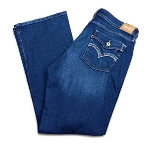 Levi's 529 Curvy Boot Cut Jeans Womens Size 14 Blue Flap Pocket Embroidered - Picture 1 of 14