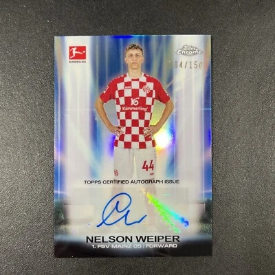 2023 Topps Chrome Bundesliga Nelson Weiper Ultrabeam Auto /150 #UBA-NW Mainz - Image 1 of 2