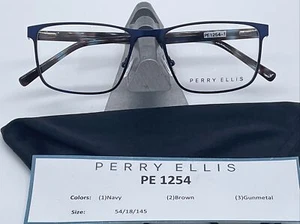 Nuevas monturas de gafas PERRY ELLIS PE 1254-1 azul marino 54-18-145 - Imagen 1 de 3