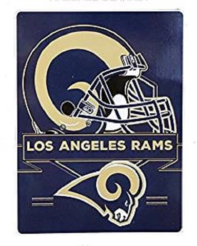 Los Angeles Rams Plush 60" by 80" Twin Size Blanket - NFL Cover