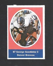 1972 Sunoco stamp George Goeddeke (Denver Broncos)