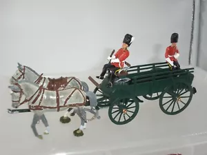 BRITAINS 41111 ROYAL SCOTS GREYS 2ND DRAGOONS HORSE DRAWN GENERAL SERVICE WAGON - Picture 1 of 3