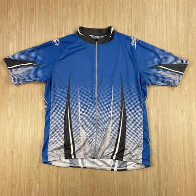 Sugoi shirt mens xxl blue cycling jersey pockets fullzip performance light sport - Image 1 of 4