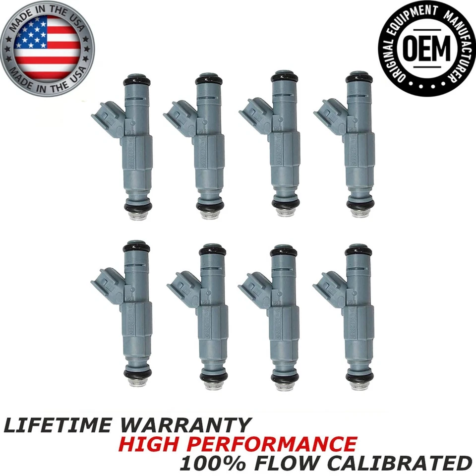 8X OEM Bosch Fuel Injector Fit For 2001-2007 Jeep Grand Cherokee 4.7L - Image 1 of 4