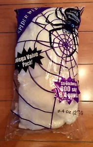 White Spider Webs Decoration 800 Sq Ft Mega Value Pack Indoor Outdoor Halloween - Picture 1 of 8