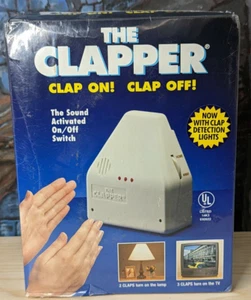 Lámparas de TV The Clapper Sound Activated 1998 vintage auténticas selladas en caja - Imagen 1 de 6
