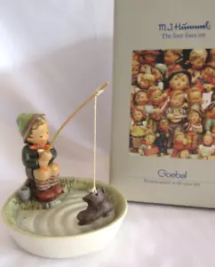 Hummel Goebel Figure JUST FISHING #373 TMK6 SZ 4.25" VGUC Box - Picture 1 of 10